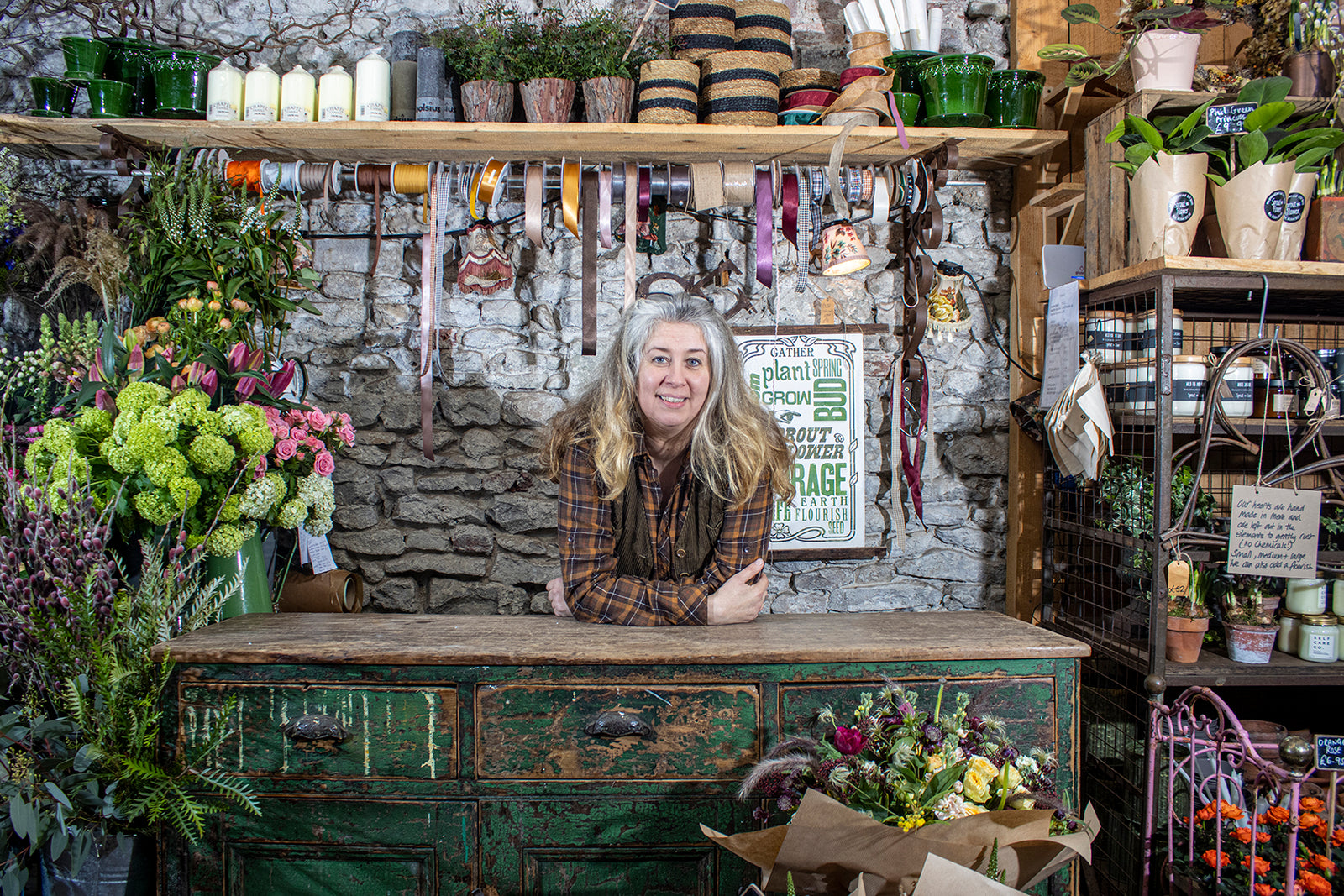 Flower seller portrait